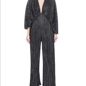 Draped jumpsuit pleated